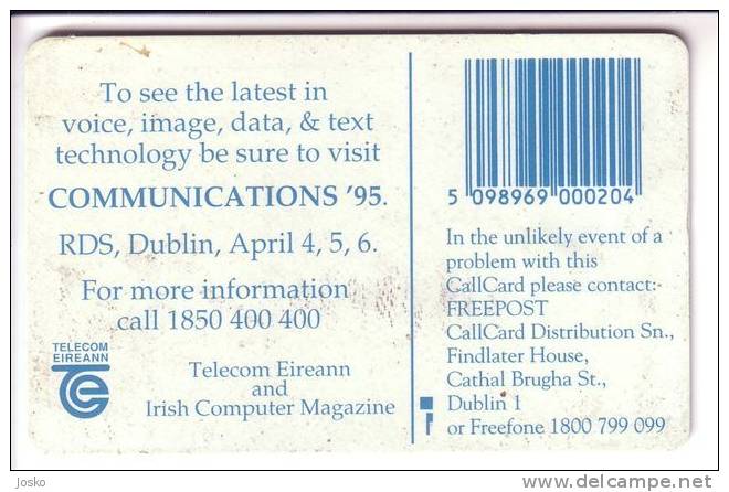 COMUNICATIONS 95. ( Ireland )  - RDS Dublin April 4 5 6 - 1995 - Irlanda