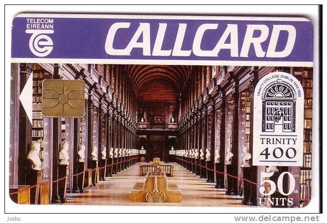 TRINITY COLLEGE  Dublin  # 2.  ( Ireland Card - 50.units ) **  University - Université - Irlanda