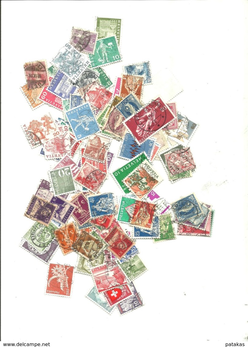 Suisse Lot De 135 Timbres Différents Oblitérés - Collections