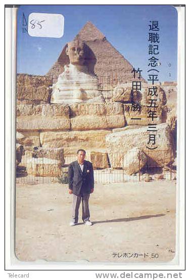 Egypte Egypt (85) SPHINX * Télécarte Telefonkarte Painting Painture Art EGYPT Related - Ägypten Phonecard Japan. - Landscapes
