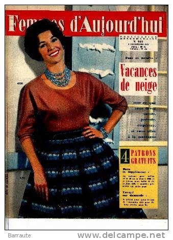 Femmes D´aujourd´hui N° 761 Du 3/12/1959 Interview De Claude BOISSOL - Lifestyle & Mode