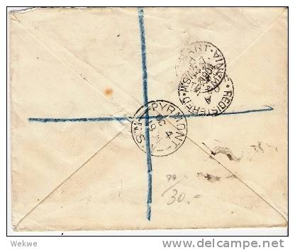 NSW042/ Paar Victoria 2 ½ D., Einschreiben, Pyrmont 1904 - Cartas & Documentos