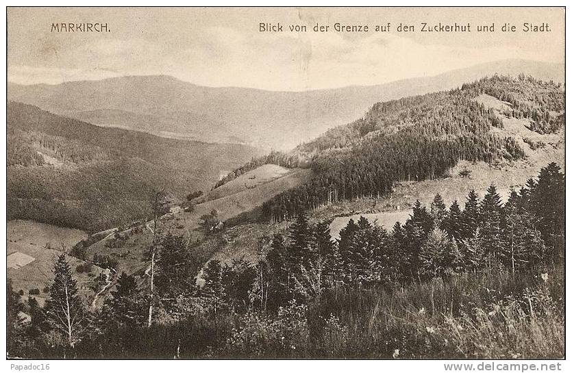 68 - Markirch - Blick Von Der Grenze Auf Den Zuckerhut Und Die Stadt - (Sainte-Marie-aux-Mines - Pain De Sucre) - Sainte-Marie-aux-Mines