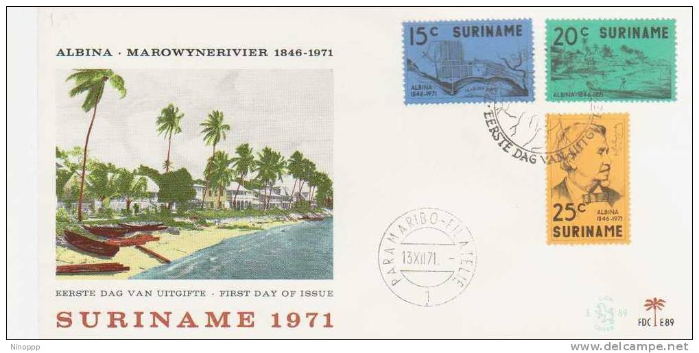 Surinam-1971   Albina FDC - Suriname ... - 1975