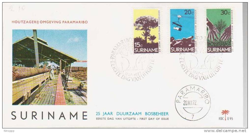 Surinam-1972   25th Anniversary Forestry Commission FDC - Surinam ... - 1975