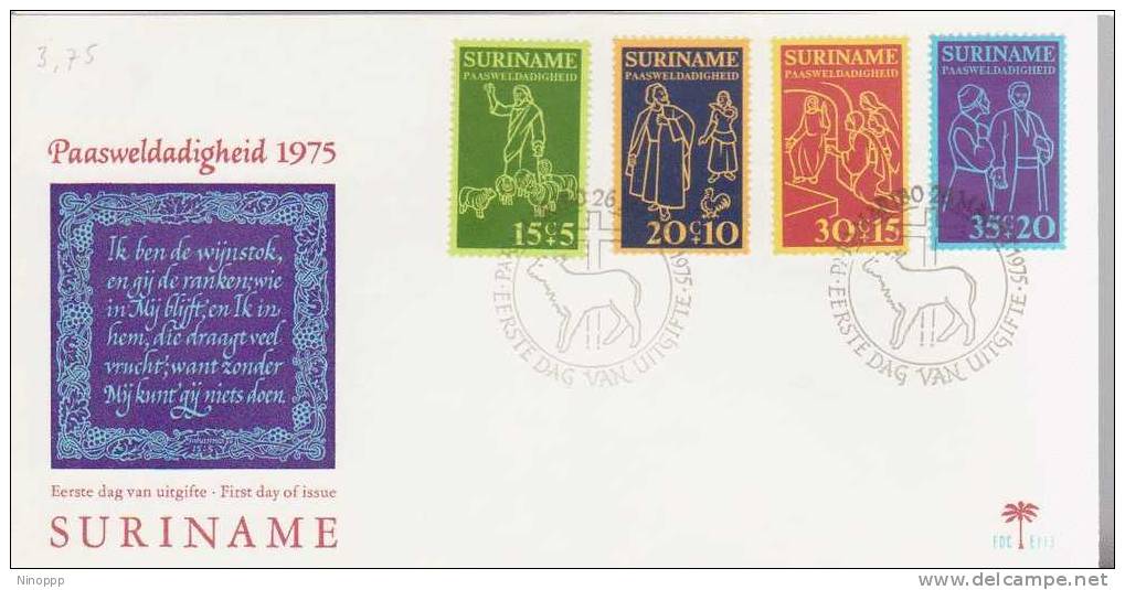 Surinam-1975  Easter  FDC - Suriname ... - 1975