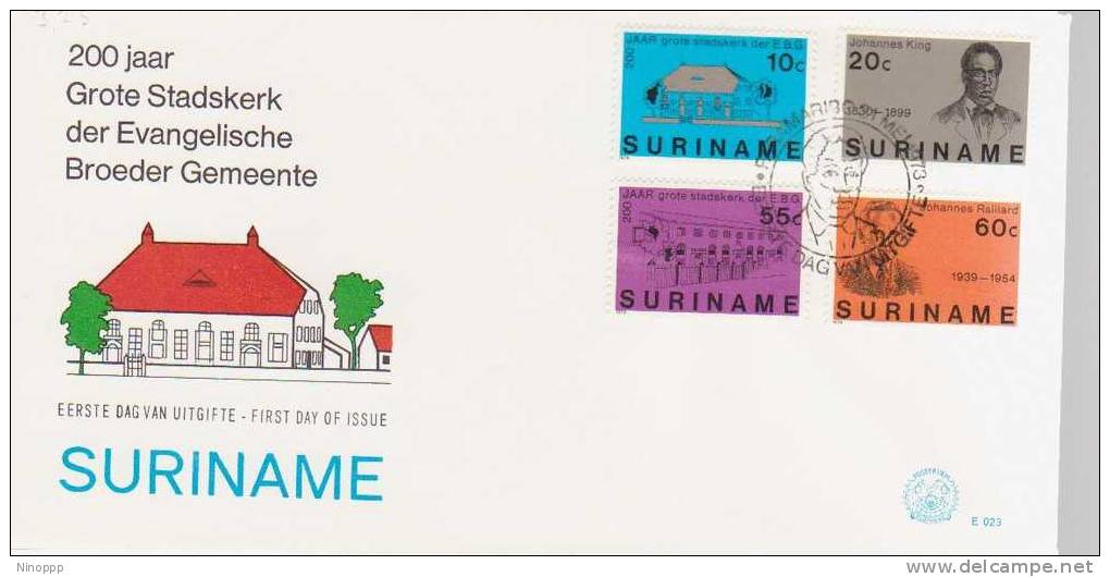 Surinam-1978 Community Churches   FDC - Surinam