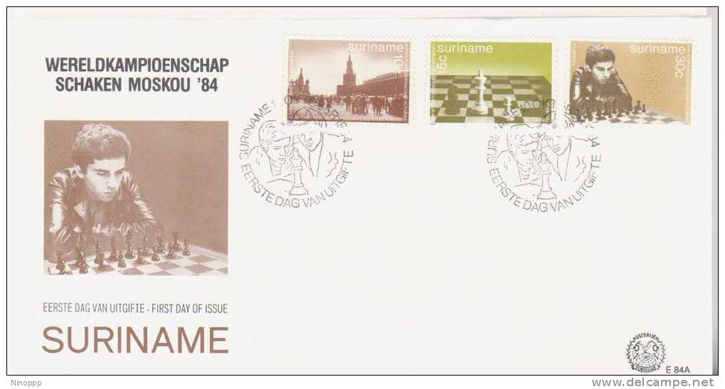 Surinam-1984 Chess Championship FDC - Surinam