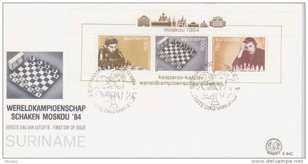 Surinam-1984 Chess Championship FDC - Surinam