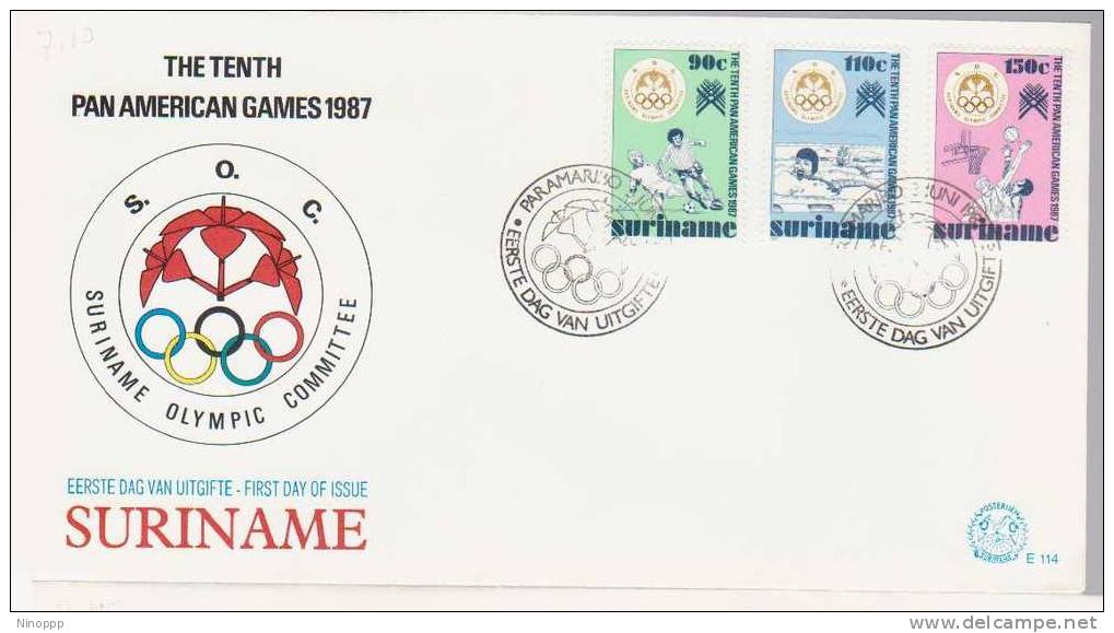 Surinam-1987 Olympic Committee  FDC - Surinam