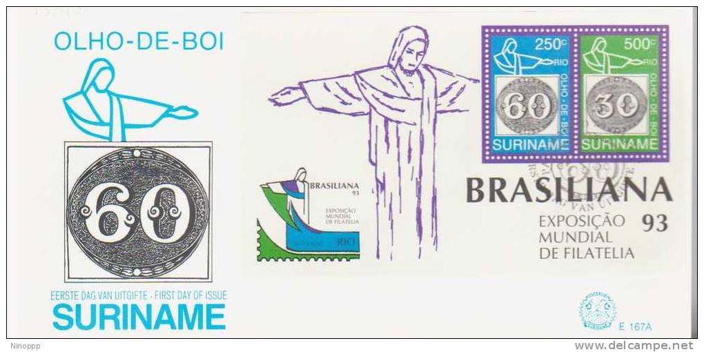 Surinam-1993 Brasiliana  FDC - Suriname