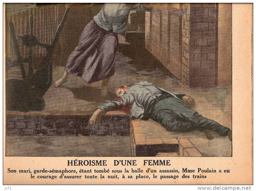 Le Petit Journal Du 31 Mai 1914 . Héroisme D'une Femme à Un Passage à Niveau . - Le Petit Journal