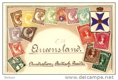 QLD010 / AK Mit Qld.-Briefmarken ** - Covers & Documents