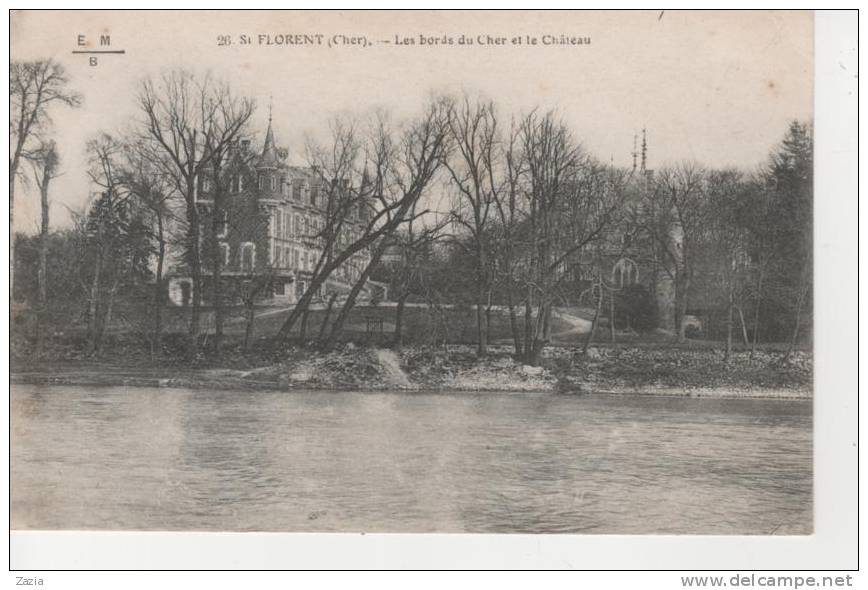 18.218/ ST FLORENT - Les Bords Du Cher Et Le Chateau - Saint-Florent-sur-Cher