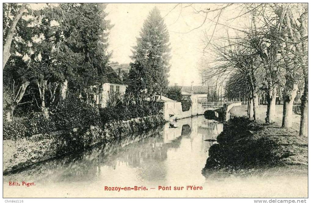 77 ROZAY EN BRIE Pont Sur L'Yère  Joli Plan  1915 - Rozay En Brie