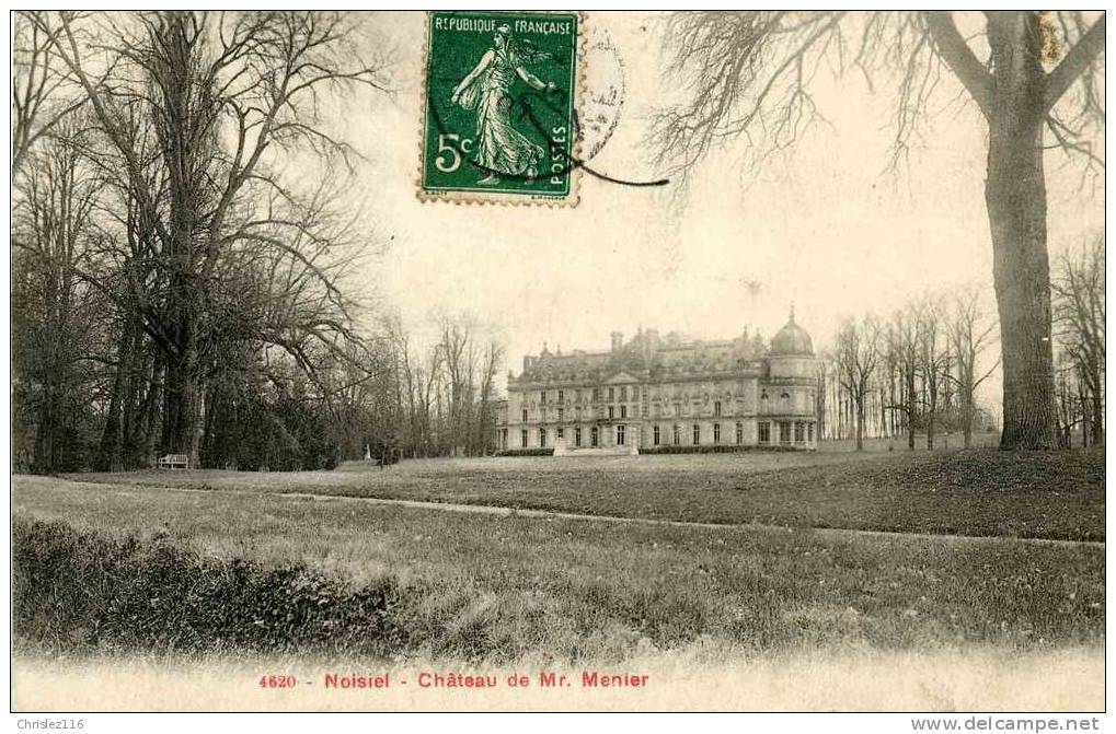 77 NOISIEL Château De Mr Menier  Beau Plan 1907 - Noisiel