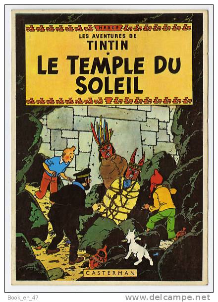 Le Temps du Soleil Carte Postale Tintin Pastiche Nouvelles Images de Tintin. 