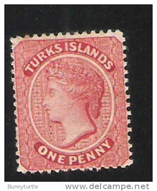 Turks Islands 1882-95 Queen Victoria 1p Mint - Antillen