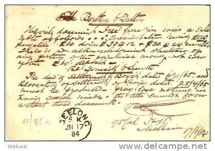 VIC079 / Melbourne 1884 - Lettres & Documents