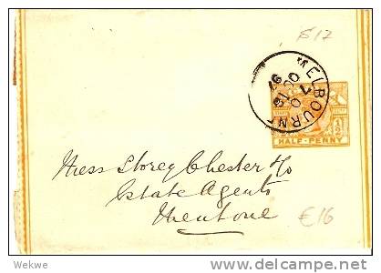 VIC081 / Melbourne 1897, Streifband( Wrapper) - Cartas & Documentos
