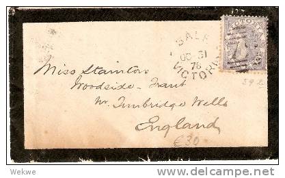 VIC086 / Salem 1876, Via Tunbridge, Elbourn  -  England - Covers & Documents