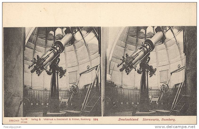 CPA Stéréo STERNWARTE, BAMBERG - ALLEMAGNE - Stereoscope Cards