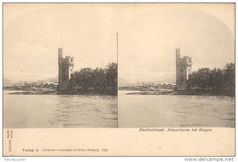 CPA Stéréo MAUSERTHURM BEI BINGEN - ALLEMAGNE - Stereoscope Cards