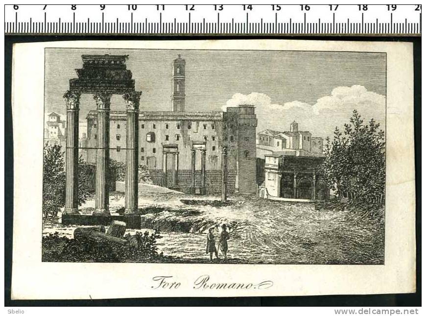 Roma - Foro Romano - Incisione Del 1830/1840 - Rif. Ha013 - Estampes & Gravures