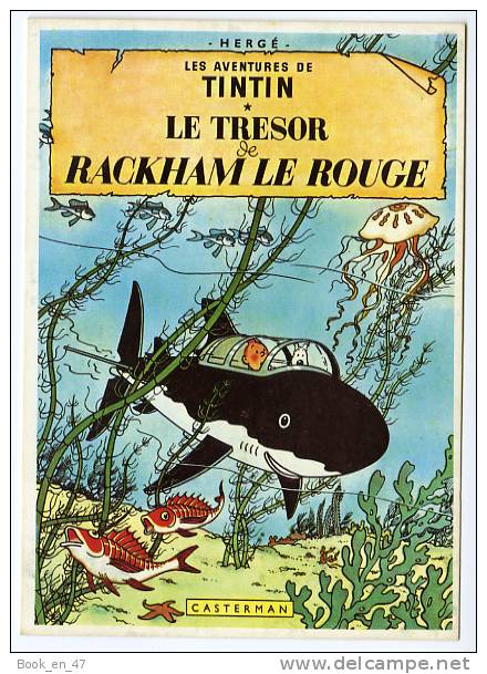 {56227} Tintin , Carte Postale Couverture Album Le Trésor De Rackham Le Rouge - Ansichtskarten