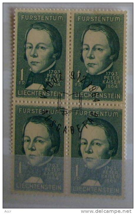 Liechtenstein 1964 Bloc X 4 FDC : Peter Kaiser (1793-1864) Historien - Used Stamps