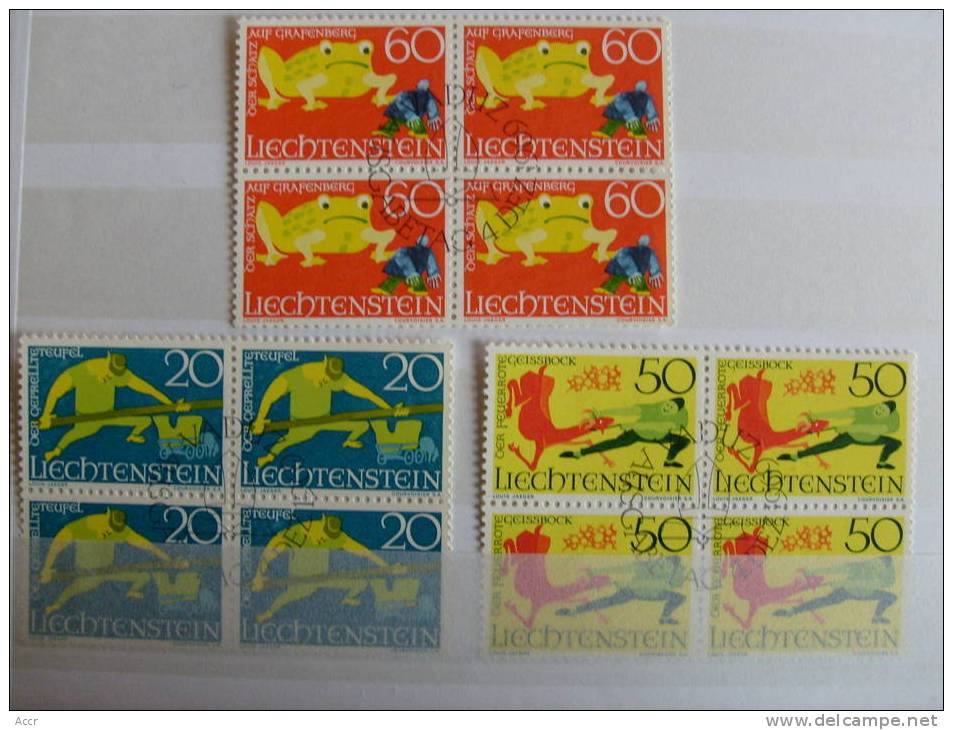 Liechtenstein 1969 Bloc X 4 FDC : Légendes - Usados