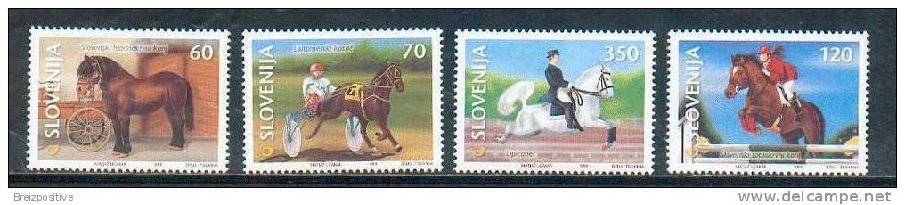 Slovenie Slovenia 1999 - Sports équestres / Equestrian Sports - MNH - Horses