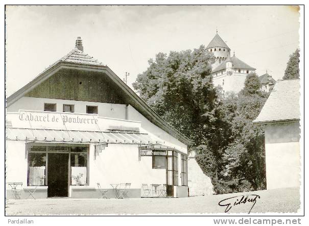 74. LOVAGNY.  LE CABARET DE PONTVERRE ET SA TERRASSE. . GROS PLAN. - Lovagny