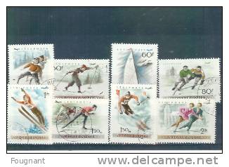 HONGRIE:1955:Série P.A.181/8 Complète Oblitérée.Championnats D´EUROPE De Patinage Sur Glace. - Figure Skating