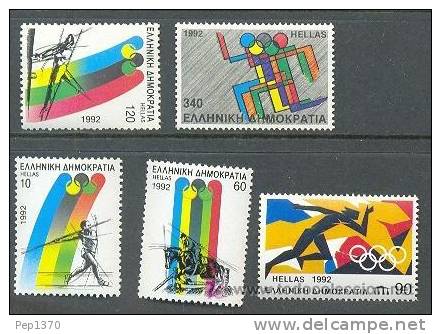 GRECIA 1992  - JUEGOS OLIMPICOS DE BARCELONA´92 - YVERT Nº 1779-1783 - Estate 1992: Barcellona