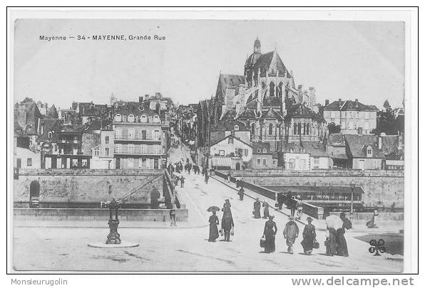 53 )) MAYENNE, Grande Rue, N° 34, ANIMEE, MITL - Mayenne