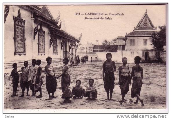 CAMBODGE , Indochine , PHNOM-PENH , Edit Dieulefils N° 1643 , Domesticité Du Palais - Cambodge