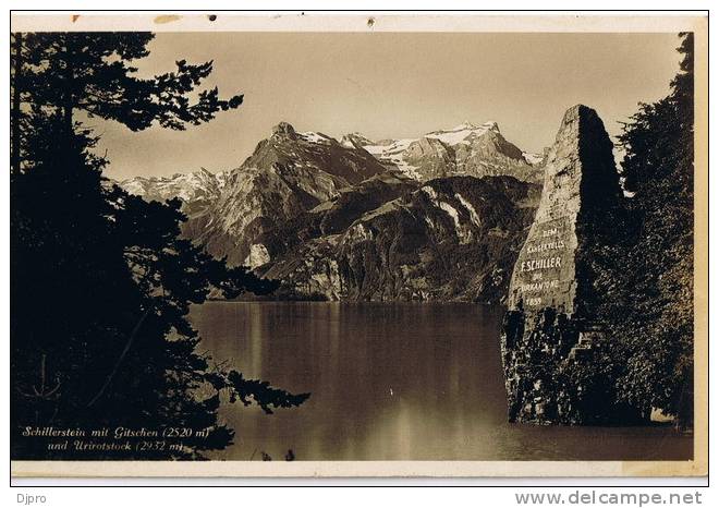 SCHILLERSTEIN MIT GITSCHEN UND URIOTSTOCK - Stein