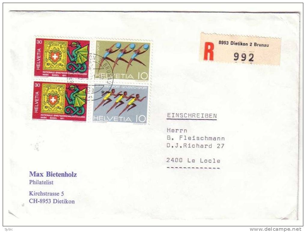 SUISSE - Lettre / RECOMMANDE (1971) - Covers & Documents