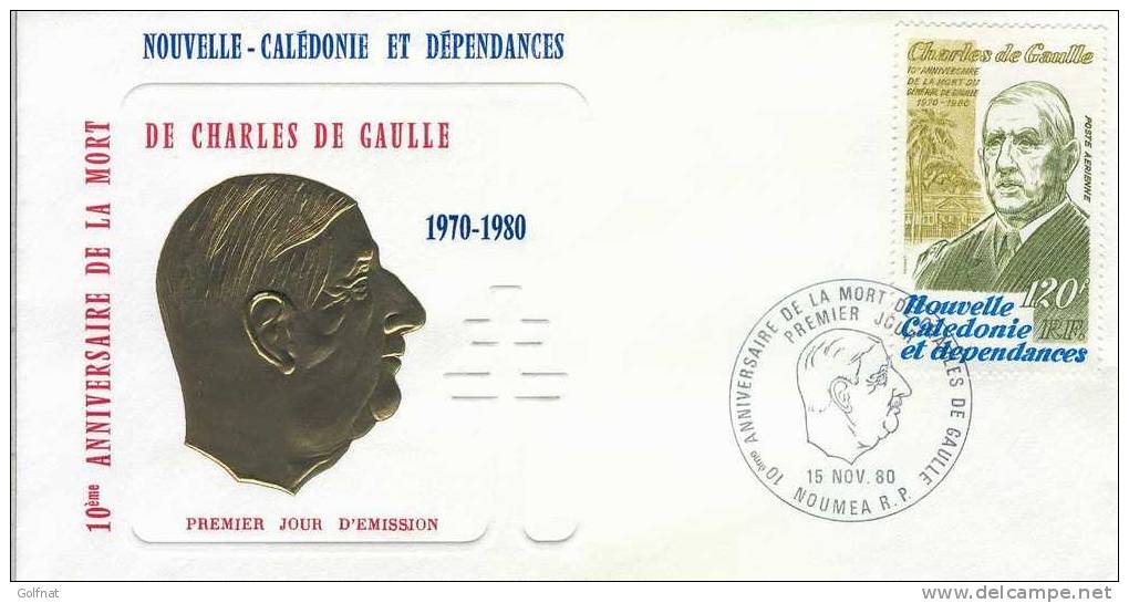 1980 1° JOUR DE GAULLE NOUVELLE CALEDONIE - De Gaulle (Generale)
