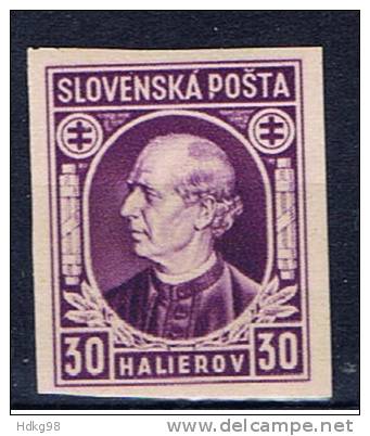 SK+ Slowakei 1939 Mi 38 D** Hlinka - Unused Stamps