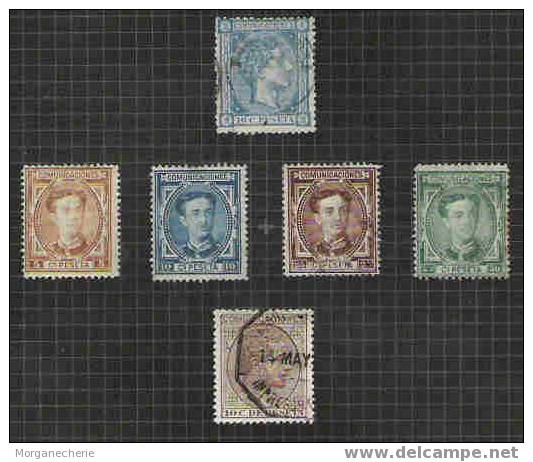 ESPAGNE, SPAIN, 1876-82  EDIFIL 164 175 177 179 192 200-208 210-212 @ - Gebruikt