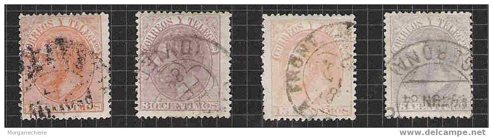 ESPAGNE, SPAIN, 1876-82  EDIFIL 164 175 177 179 192 200-208 210-212 @ - Used Stamps