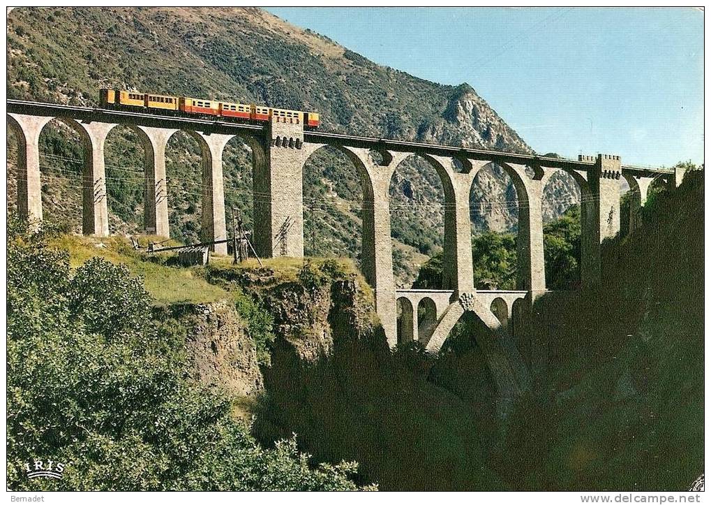 LE PONT SEJOURNE LIGNE SNCF DE VILLEFRANCHE DE CONFLENT A LA TOUR DE CAROL - Opere D'Arte