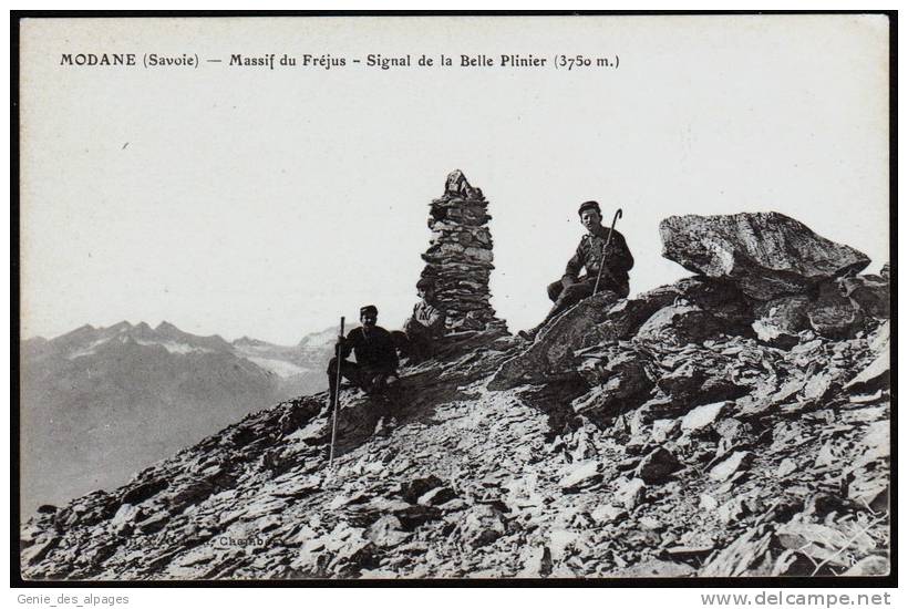 73 MODANE,  Massif Du Fréjus - Signal De La Belle Plinier, Animée, Dos Div.vierge - Modane