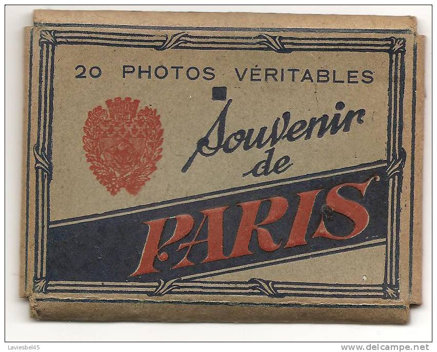 SOUVENIR DE PARIS .   - POCHETTES DE 20 PHOTOGRAPHIES Format 9 X 6,5 - Sets And Collections