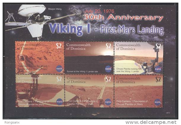 2006 DOMINICA - VIKING/MARS SHEET+MS - South America