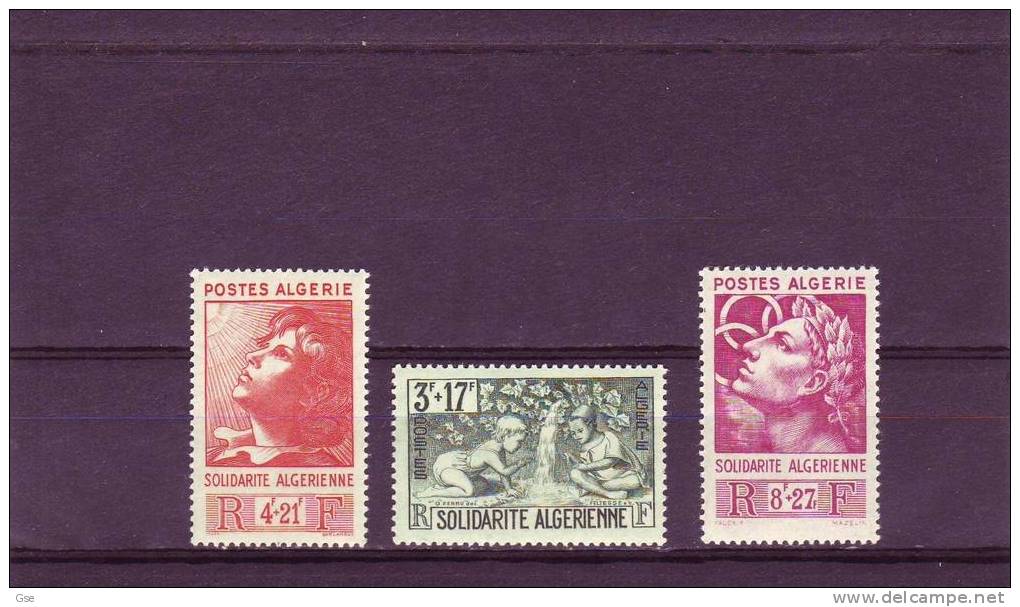 ALGERIA 1946 - Yvert 249-250-251** - Solidarietà - Neufs