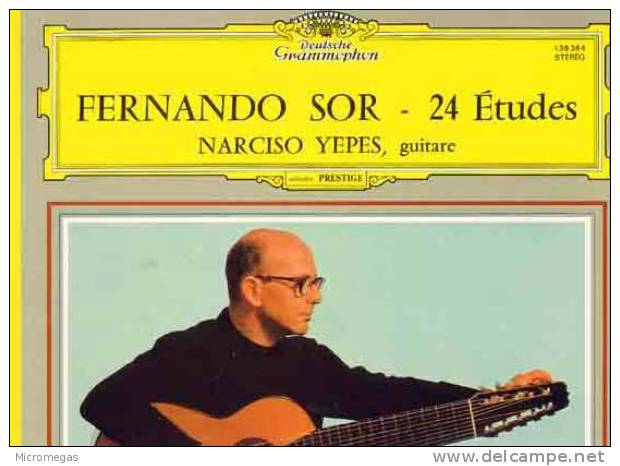 Fernando Sor : 24 études. Narciso Yepes - Classique