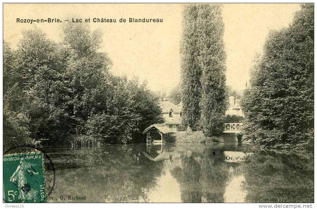 77 ROZOY EN BRIE Lac Et Château De Blandureau - Rozay En Brie
